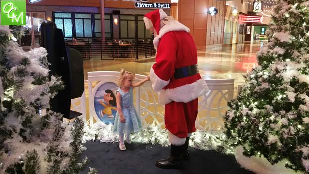 Santa talks to little girl
