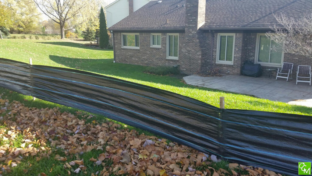 Silt Fence Fall Leaf Etiquette Solution
