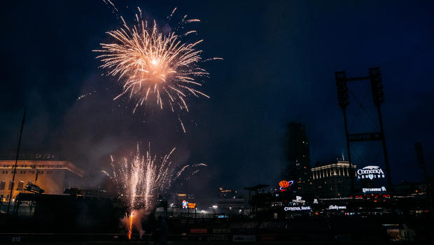 Detroit Tigers Fireworks at Comerica Park